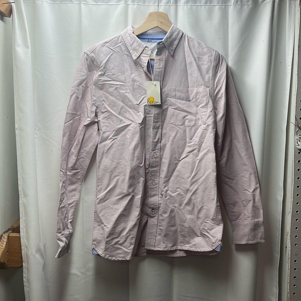Boden Light Pink Button Down Classic Long Sleeve Shirt- 14y